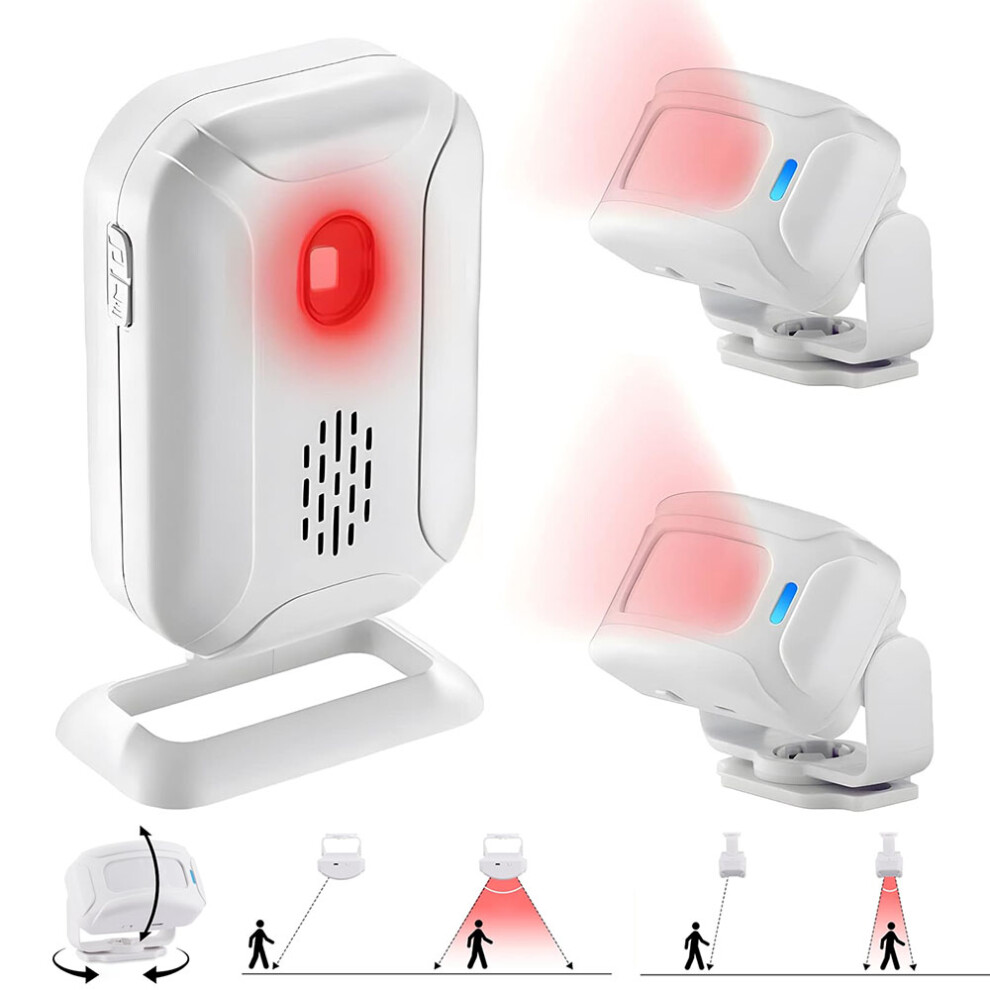 5Model Options Motion Sensor Alarm, Wireless Doorbell Alert With Welcome Mode Night Light Mode And Adjustable Volume, Expandable Home Security 9425574230751