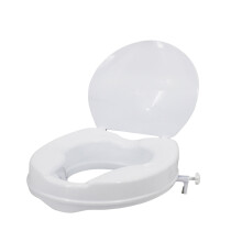 Verhoogde toiletbril met deksel, eenvoudig te monteren en te onderhouden voor snelle installatie, verhoogde toiletbril van stevig, gegoten kunststof,