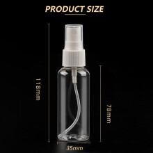 Flacone spray per oli essenziali, mini flaconi spray ricaricabili a nebulizzazione fine in plastica trasparente da 60 ml con tappo a pompa, design a