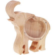 Houten olifant spaarpot met telraam voor kinderen