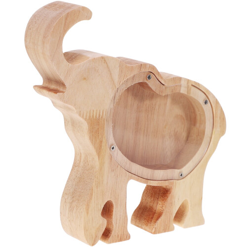Ξύλινος κουμπαράς ελεφάντων με πάγκο για παιδιά