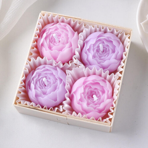 Peony & Rose Scented Candle Set4pcs 1