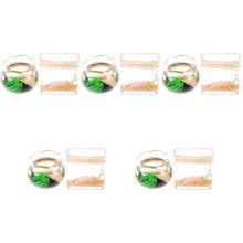 10Pcs Mini House Fish Bowls Creative Doll House Accessories