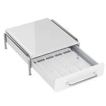 Elegante Metalen Houder voor Koffiecapsules met Lade - Keukenorganizer voor Capsules, Theezakjes en Meer, Wit