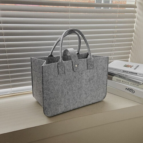 Bolsa de fieltro resistente - Bolsa de compras grande y reutilizable con asas 1