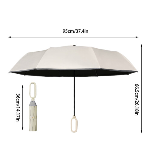 Reflekterende rejseparaply med karabinhage, 122 cm 1