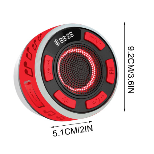 Bluetooth Shower Speaker IP7 Waterproof with Time Display 1
