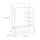 Coat Rack on Wheels with Double Rails and Shelves 3