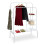 Coat Rack on Wheels with Double Rails and Shelves 6