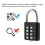 Smart Combination Lock,8 Digit Resettable Password Padlock,Portable Combination Code Padlock Security Password Lock 2