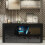 Sideboard Aurora 145cm - Black with Gloss Doors and LED Lights 4