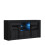 Sideboard Aurora 145cm - Black with Gloss Doors and LED Lights 9