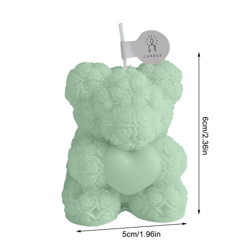 Rose Bear Aromatherapy Candle Soy Wax Scented 1