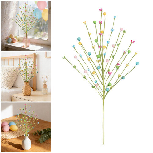 Spring Easter Floral Stem with Pastel Eggs and Berries 1 PC 2