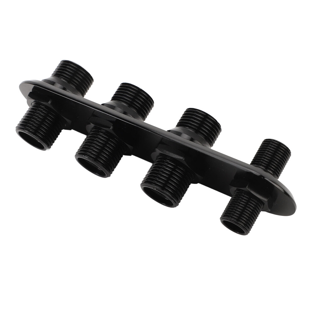 Ac Bulkhead Billet Aluminium Alloy Universal 4 Ports For Hot Rod Black 8431387229630