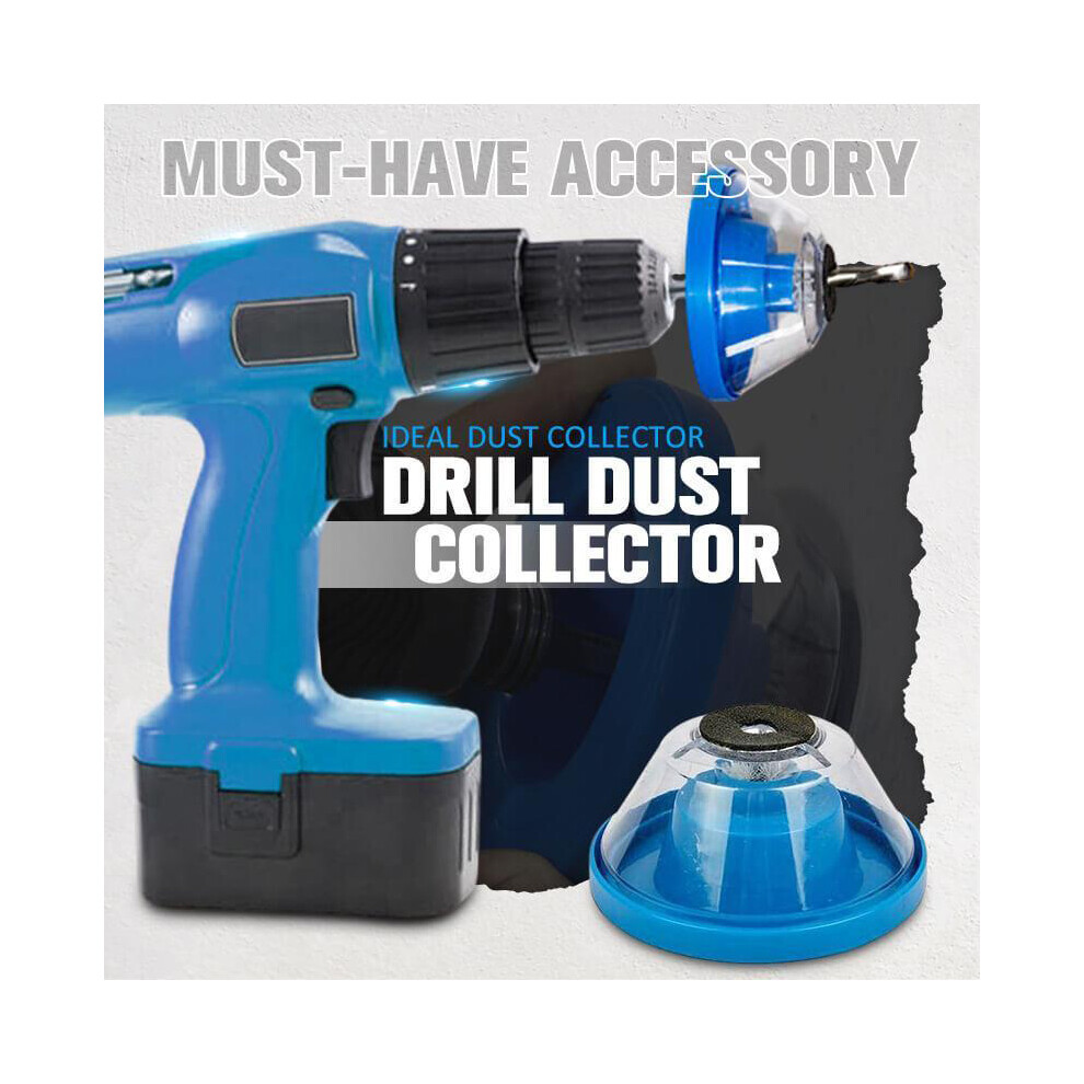 (Blue) Must-Have Accessory Drill Dust Collector Electric Hammer Drill Dust Collector For Home 6253032038112