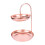 Dessert Display Holder Versatile Storage Solution Double Layer Overlapping Design Multi Purpose Tiered Tray Stand With Elegant Rose Gold Finish 3