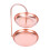 Dessert Display Holder Versatile Storage Solution Double Layer Overlapping Design Multi Purpose Tiered Tray Stand With Elegant Rose Gold Finish 4