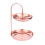Dessert Display Holder Versatile Storage Solution Double Layer Overlapping Design Multi Purpose Tiered Tray Stand With Elegant Rose Gold Finish 5