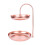 Dessert Display Holder Versatile Storage Solution Double Layer Overlapping Design Multi Purpose Tiered Tray Stand With Elegant Rose Gold Finish 7
