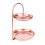 Dessert Display Holder Versatile Storage Solution Double Layer Overlapping Design Multi Purpose Tiered Tray Stand With Elegant Rose Gold Finish 8