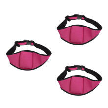 3Pcs Red Mic Belt Portable Microphone Holder Bag for Instructor Use