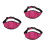 3Pcs Red Mic Belt Portable Microphone Holder Bag for Instructor Use 1