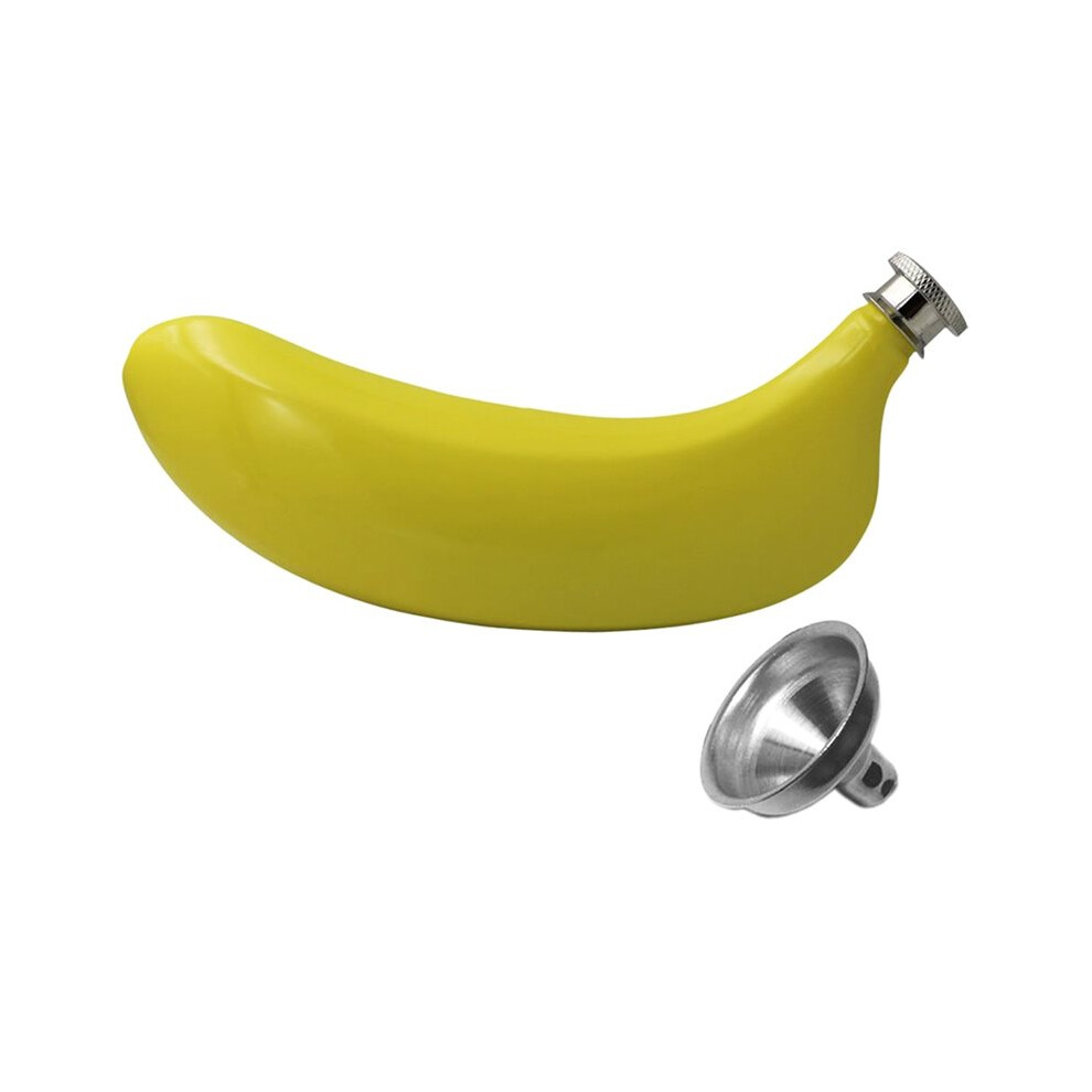 5 Oz Banana Hip Flask Food Grade Stainless Steel Flask with Funnel Leak Proof Hip Flask for Alcohol Whiskey Vodka