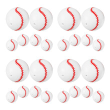 24Pcs White PVC Inflatable Baseball Balls for Kids Party Favors