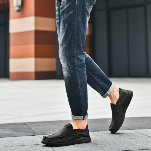 Ανδρικά Slip-On Loafer, άνετα παπούτσια οδήγησης με Slip-On στυλ, δερμάτινο άνω μέρος 1
