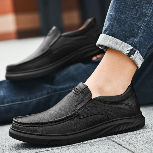 Ανδρικά Slip-On Loafer, άνετα παπούτσια οδήγησης με Slip-On στυλ, δερμάτινο άνω μέρος 2