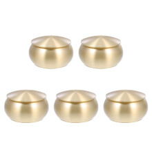 5Pcs Golden Copper Sealing Canister Mini Tea Holder Home Organizer