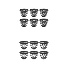 12Pcs Tpe Billiard Table Pocket Storage Basket Drop Ball Holder Black