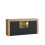 Sideboard Aurora 145cm - Dark Oak & Black Matt Doors and LED Lights 7