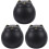 3Pcs Multi-Use Ceramic Tea Holders with Airtight Lids Black 1