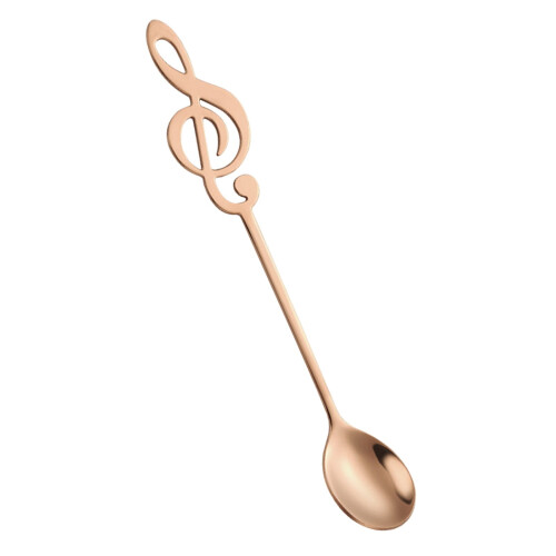 Κουτάλι καφέ από ανοξείδωτο ατσάλι Treble Clef, μουσικό σκεύος με θέμα τη νότα για 1