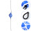 2Pcs Durable Blue Boxing Double End Bag with PU for Accuracy 9