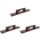 3Stk Leichte Shuffleboard Bürste Dunkelrot Holz Polyester 1