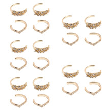10Pairs Fake Ear Cuffs for Women Teen Girls Unique Design Non Piercing