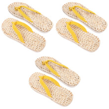 3Stk Gelbe Couple Slipper Damen Weaving Sommer