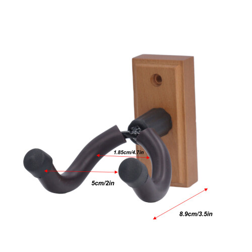 Guitar Wall Mount - Square Beech Walnut Color 1