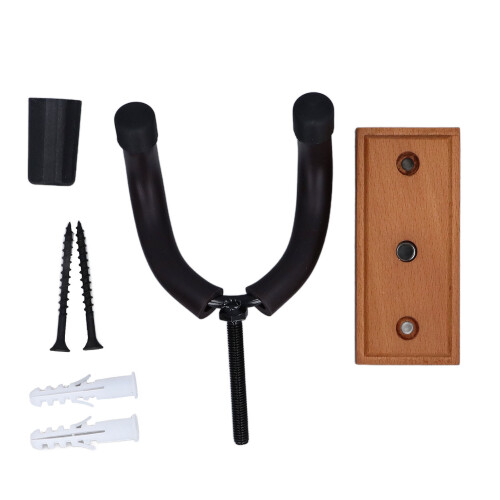 Guitar Wall Mount - Square Beech Walnut Color 2