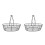 2Pcs Black Iron Basket for Indoor Coal and Fireplace Storage 1