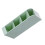 Inclined Pen Holder 4-Grid Green Plastic Organizer 12