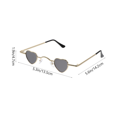 1 Einzigartige Graue Herz-Förmige Sonnenbrille Party Deko 1