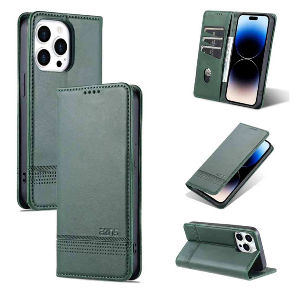 Pu Leather Wallet Case For Iphone 13 Pro Max Green 968604533297