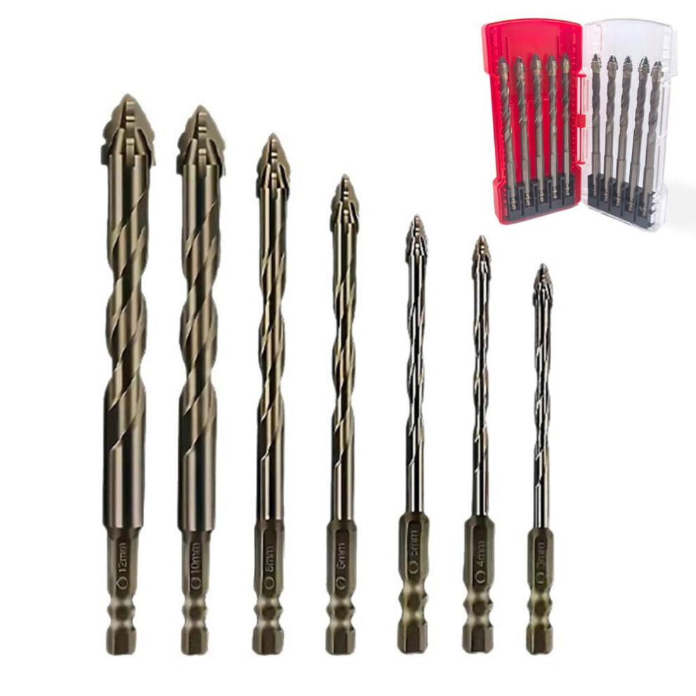 Four Edged Serrated Eccentric Drill Bit For Versatile Drilling In Stone, Glass, Concrete, Wood, Brick, Metal For Household And Professional Projects 9193271105718