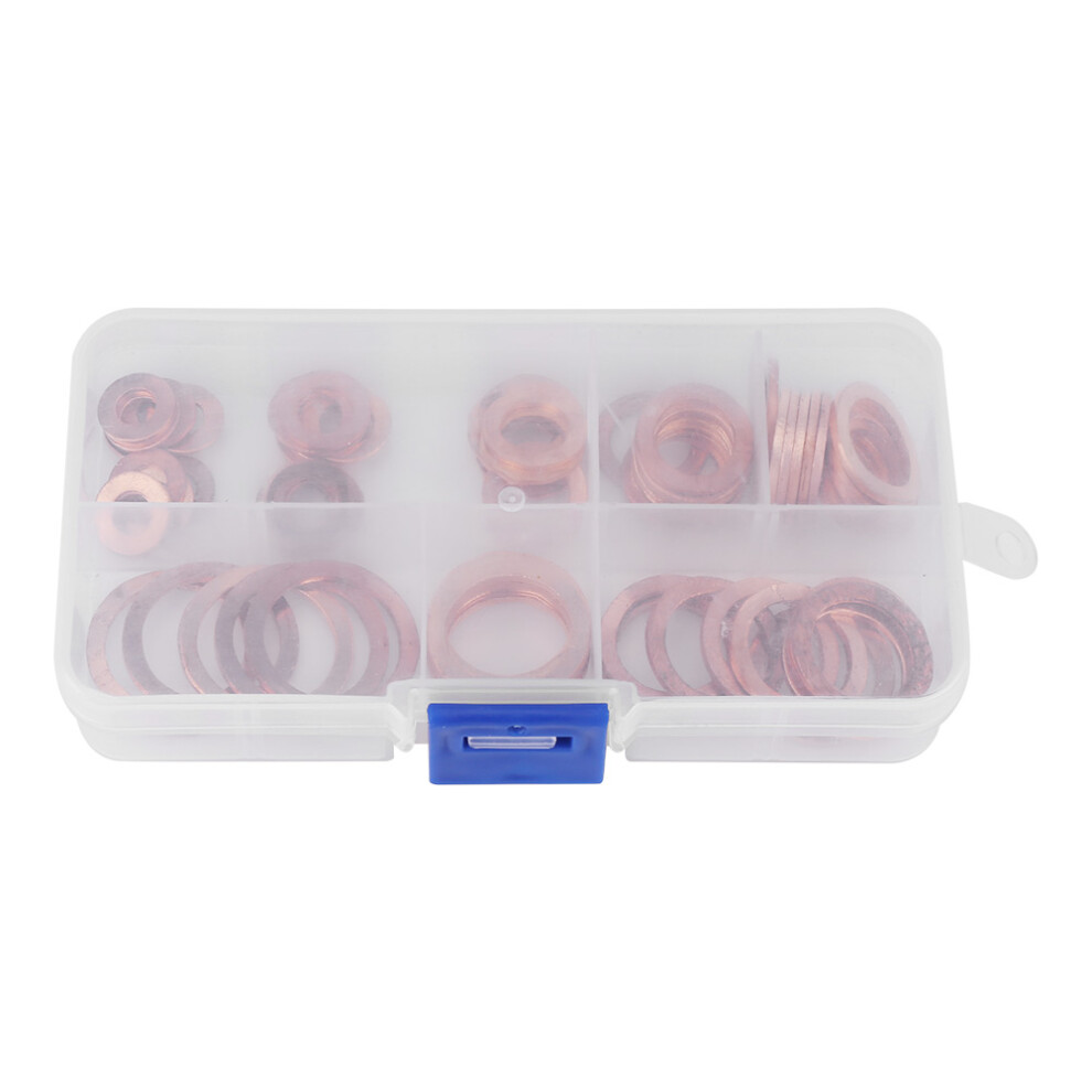 Multi-Purpose Copper Washer Assortment Solid Copper Flat Gaskets Oil Leakage Prevention Pressure Distribution For Car Marine Machinery Applications 9009879079125
