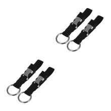 4Pcs Durable Black Luggage Strap Belt Adjustable for Travel Bags