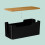Cable Organiser Box with Bamboo Lid, Black 4